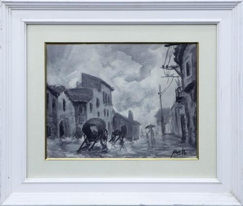 CALLE DE PUEBLO CON CARROMATO, 1991