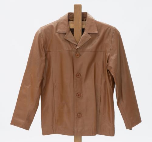 CHAQUETA DE HOMBRE EN CUERO COLOR CAMEL