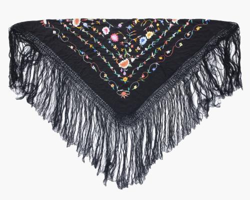 MANTÓN DE MANILA EN NEGRO 