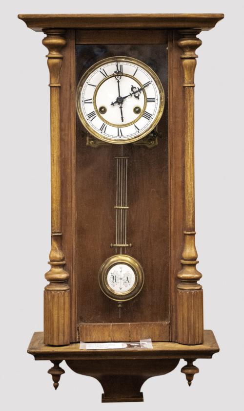 RELOJ DE PARED DE MADERA, S.XIX