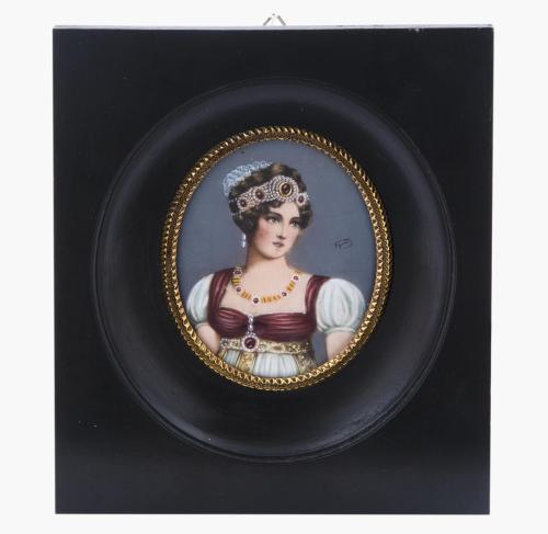 RETRATO EN MINIATURA DE MARIA LUISA DE AUSTRIA