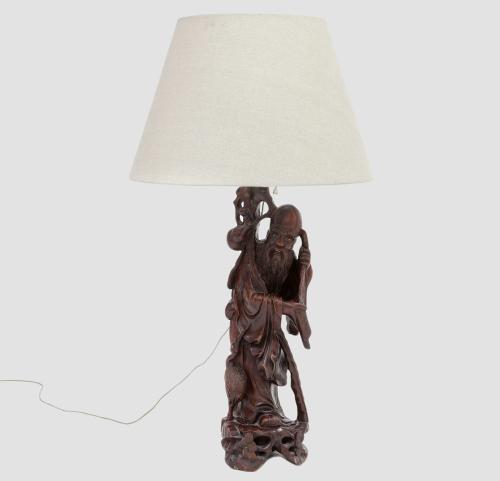 LAMPARA REALIZADA A PARTIR DE UNA FIGURA CHINA S.XIX