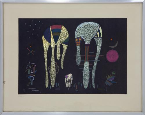 ABSTRACCIÓN SOBRE FONDO NEGRO