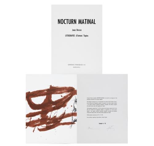 "NOCTURN MATINAL" CON LITOGRAFÍAS DE ANTONI TÀPIES. BARCELO