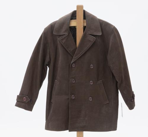 CHAQUETA DE HOMBRE EN CUERO MARRÓN