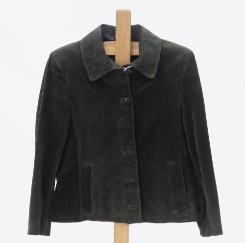 CHAQUETA DE MUJER EN ANTE VERDE