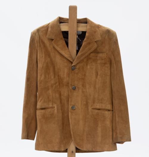 CHAQUETA DE HOMBRE EN ANTE COLOR CAMEL