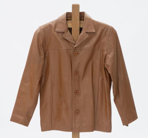CHAQUETA DE HOMBRE EN CUERO COLOR CAMEL