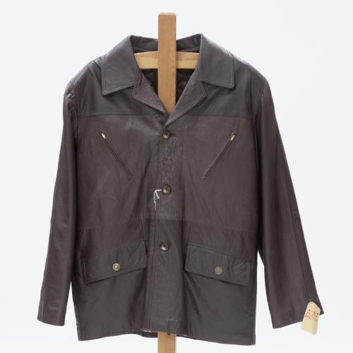 CHAQUETA DE HOMBRE EN CUERO MARRÓN