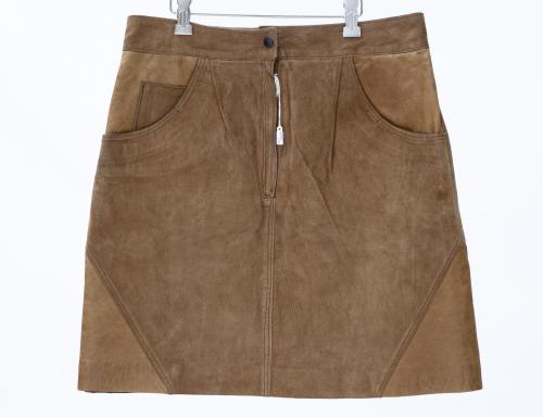 FALDA DE CUERO COLOR CAMEL