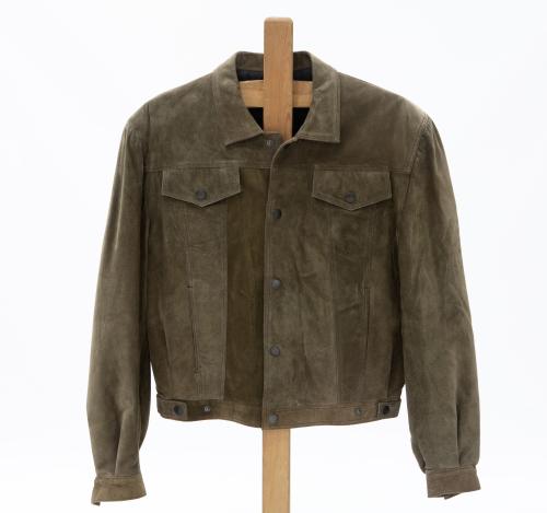 CHAQUETA DE HOMBRE EN ANTE DE COLOR VERDE