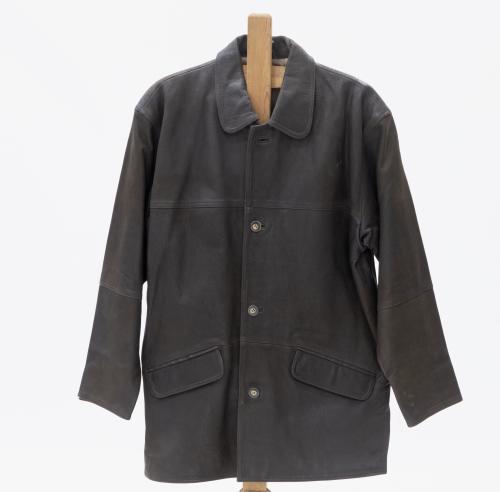 CHAQUETA DE HOMBRE DE CUERO MARRÓN