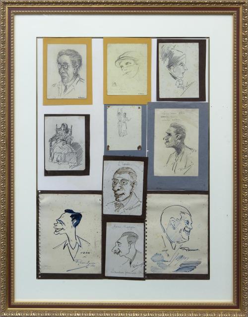 CONJUNTO DE DIEZ DIBUJOS 1946-1949