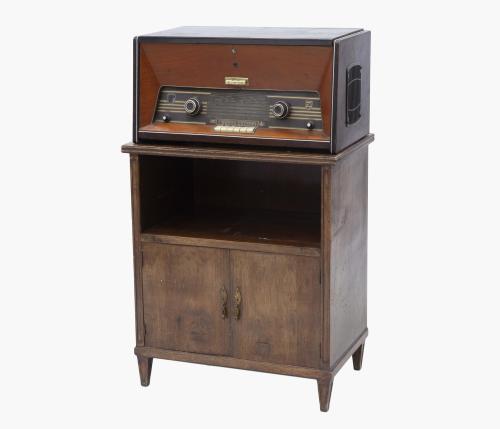 GRAMÓFONO AÑOS 40 MARCA PHILIPS CON MUEBLE DE MADERA