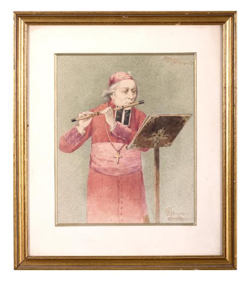 CARDENAL TOCANDO UNA FLAUTA, 1875