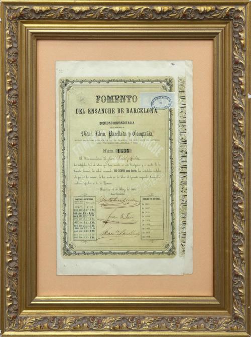 OBLIGACIÓN DE PAGO PARA EL FOMENTO DEL ENSANCHE DE BARCELON