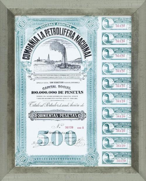 ACCIÓN DE LA COMPAÑÍA PETROLÍFERA NACIONAL. SAN SEBASTIÁN,