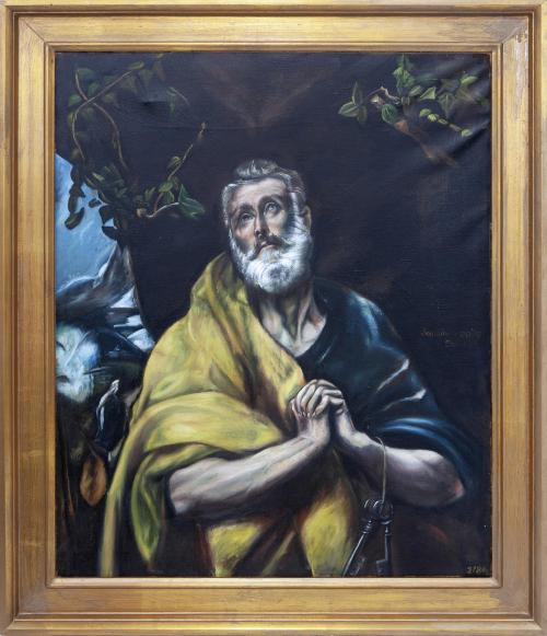 LAS LÁGRIMAS DE SAN PEDRO, COPIA DE LA OBRA ORIGINAL DE EL
