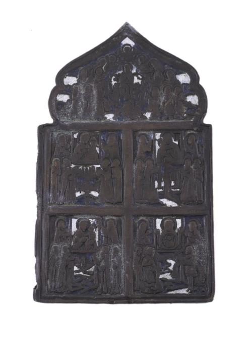 PLACA DE BRONCE BIZANTINA, S.XIX