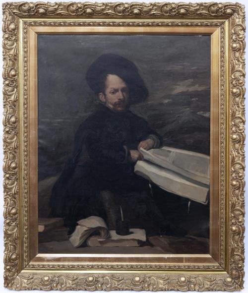 BUFÓN CON LIBROS, COPIA DE ORIGINAL DE DIEGO DE VELÁZQUEZ