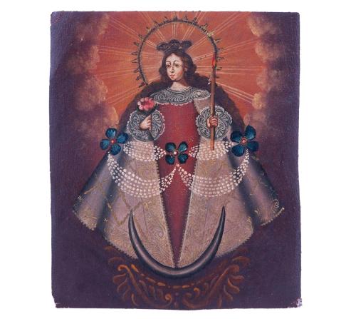 VIRGEN DE LA MERCED. SIGUIENDO MODELOS DE LA ESCUELA CUZQUE
