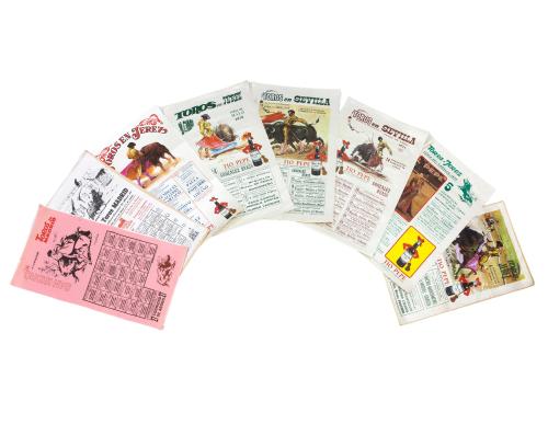 LOTE DE 8 CARTELES DE CORRIDAS DE TOROS. AÑO 1970 A 1994