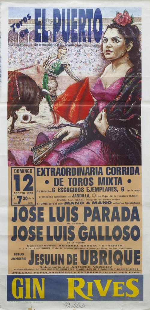 CARTEL "PLAZA DE TOROS DE EL PUERTO. EXTRAORDINARIA CORRIDA