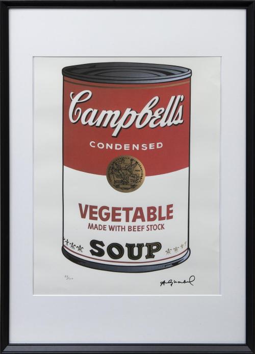 LITOGRAFÍA A COLOR "LATA DE SOPA CAMPBELL" FIRMADA EN PLANC