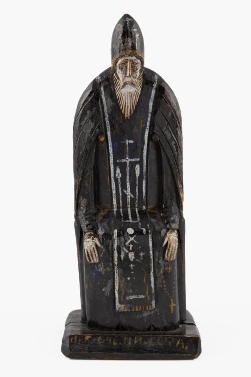 ESCULTURA DE MADERA SAN NILO DE ROSSANO. S.XIX