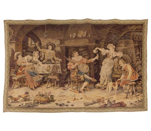 TAPIZ “INTERIOR DE UNA TABERNA” (S.XX)