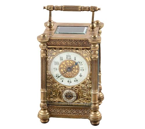 RELOJ DESPERTADOR DE CARRUAJE FRANCÉS, C.1900