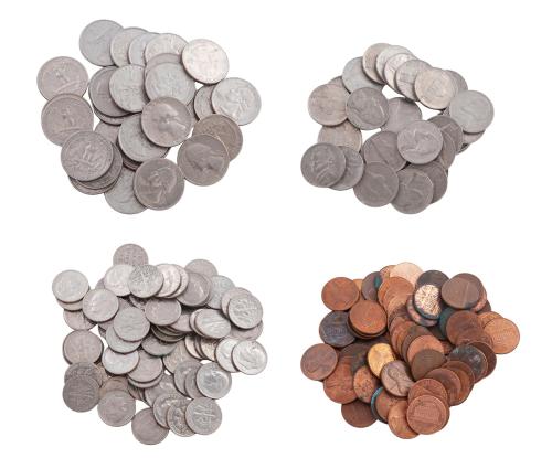 LOTE DE 190 MONEDAS ESTADOUNIDENSES. DESDE 1959 A 2009