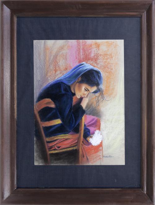 "MUJER CON FLOR"