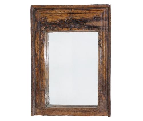 ESPEJO DE PARED CON GRAN MARCO DE MADERA