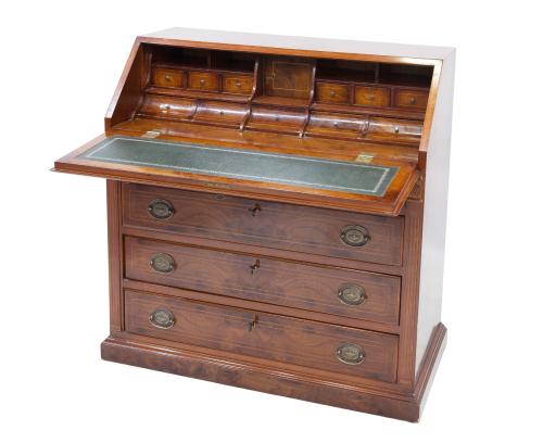 MUEBLE SECRETER EN MADERA DE RAÍZ DE NOGAL