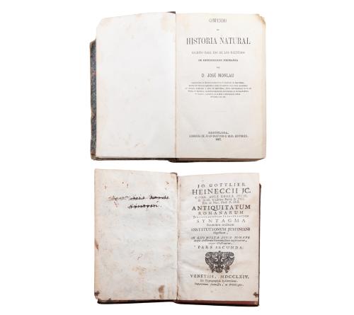 LOTE DE "HSTORIA NATURAL" DE MONCLAU (1867) Y "ANTIQUITATUM