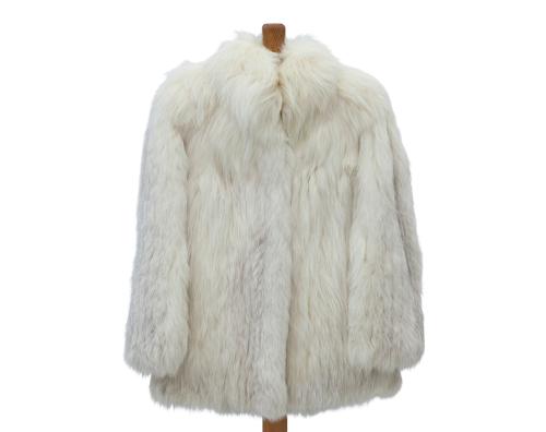 CHAQUETÓN EN PIEL ZORRO BLANCO