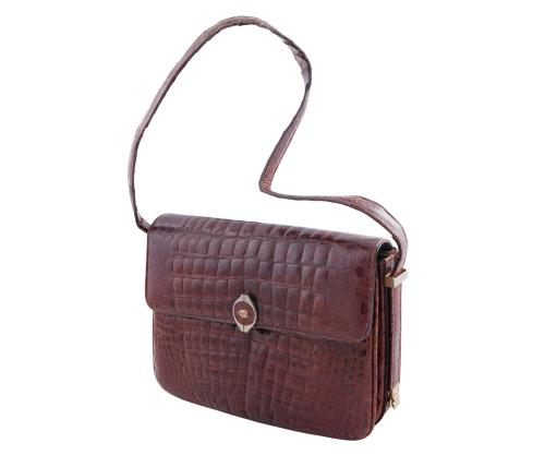 BOLSO EN PIEL DE COCODRILO ROJO