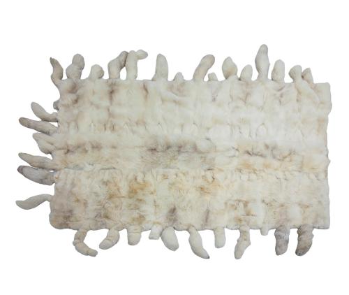 COLCHA EN PIEL DE ZORRO BLANCO