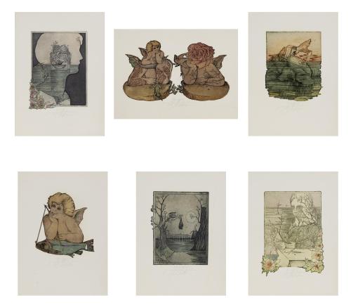 LOTE DE 11 AGUAFUERTES DEL “EDGAR ALLAN’S POESIEALBUM” (198