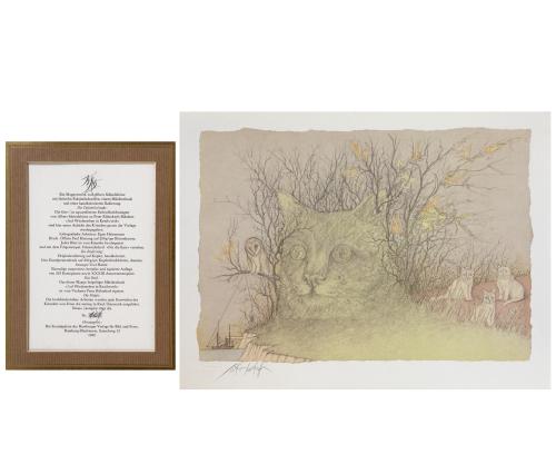 LOTE DE 28 LITOGRAFÍAS PARA EL FACSÍMIL “FÜR DIE KATZ (PARA