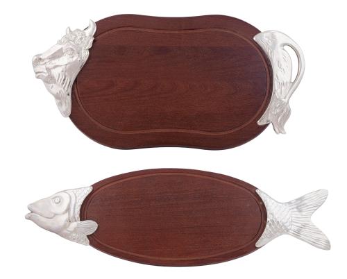 PAREJA DE TABLAS PARA PESCADO Y CARNE