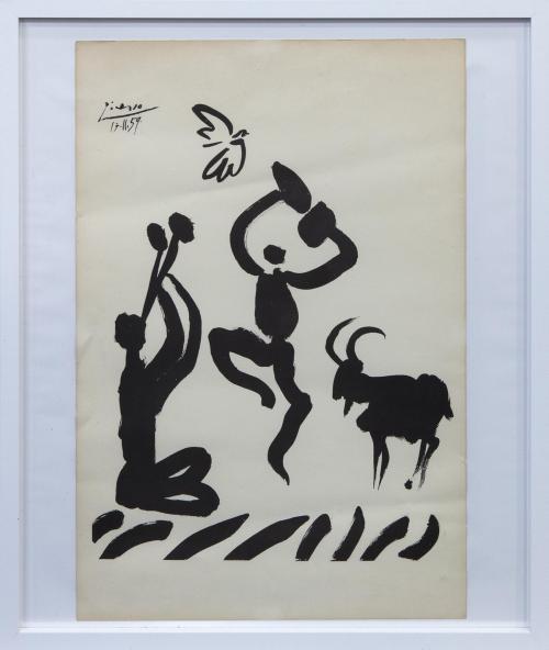 LITOGRÁFIA FIRMADA POR PABLO RUÍZ PICASSO (Málaga, 1881 - M