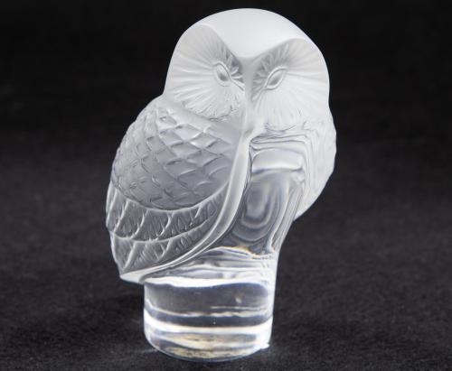 FIGURA DE BÚHO EN CRISTAL LALIQUE FRANCÉS
