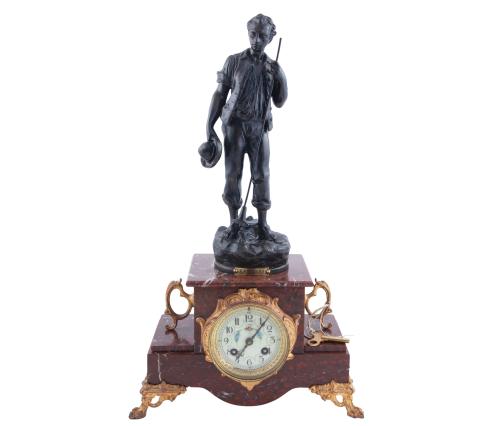 RELOJ DE SOBREMESA FRANCÉS "ÁNGELUS", FF. S.XIX