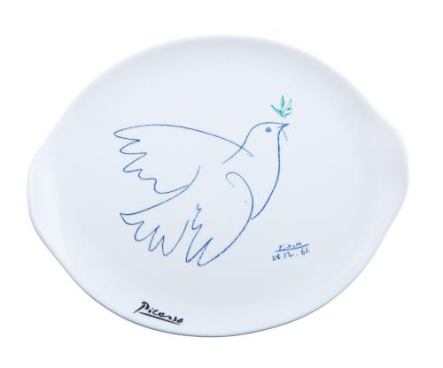 "COLOMBE BLEUE AVEC FLEUR" (1961) CERÁMICA TOGNANA (ITALIA,