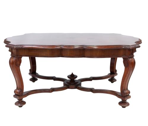 GRAN MESA DE COMEDOR EN MADERA DE CAOBA