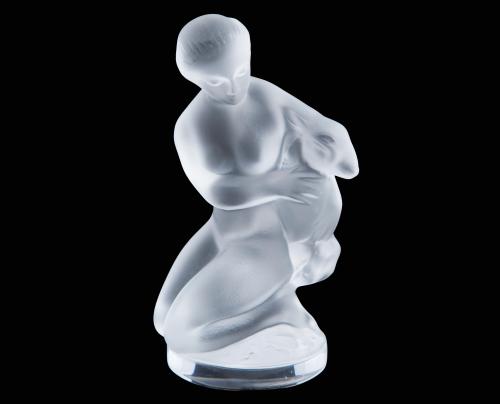 "DIANA Y EL CERVATILLO" EN CRISTAL LALIQUE (FRANCIA, 1949)