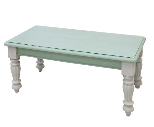 MESA BAJA DE CENTRO EN MADERA Y CRISTAL