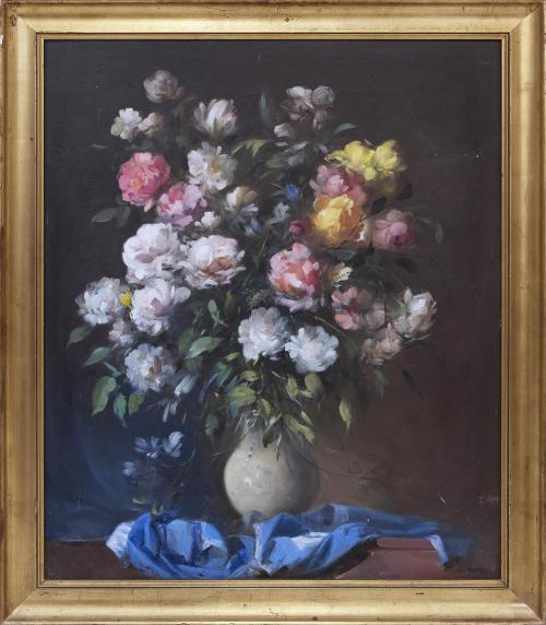 BODEGÓN CON FLORES (S. XX)